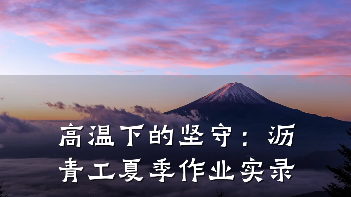 高温下的坚守：沥青工夏季作业实录