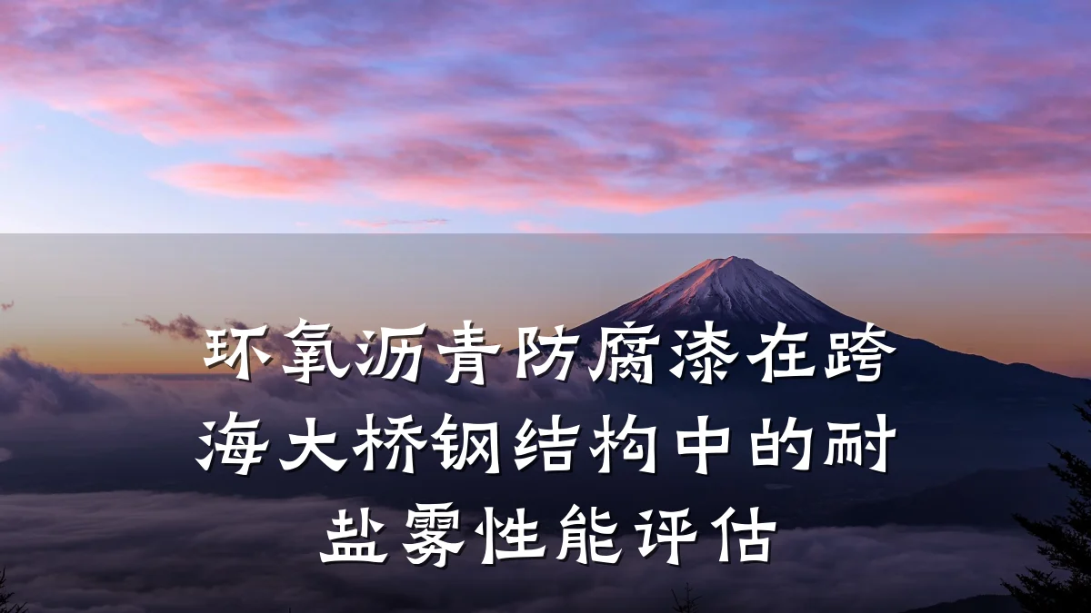 环氧沥青防腐漆在跨海大桥钢结构中的耐盐雾性能评估