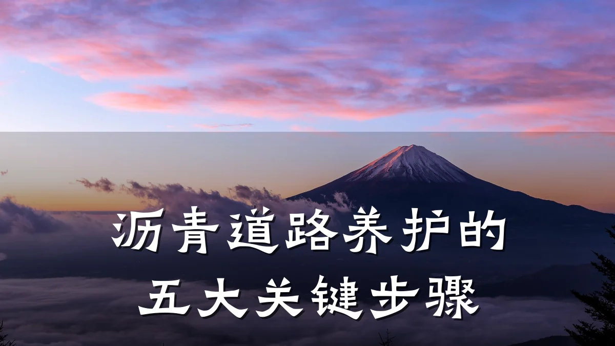 沥青道路养护的五大关键步骤