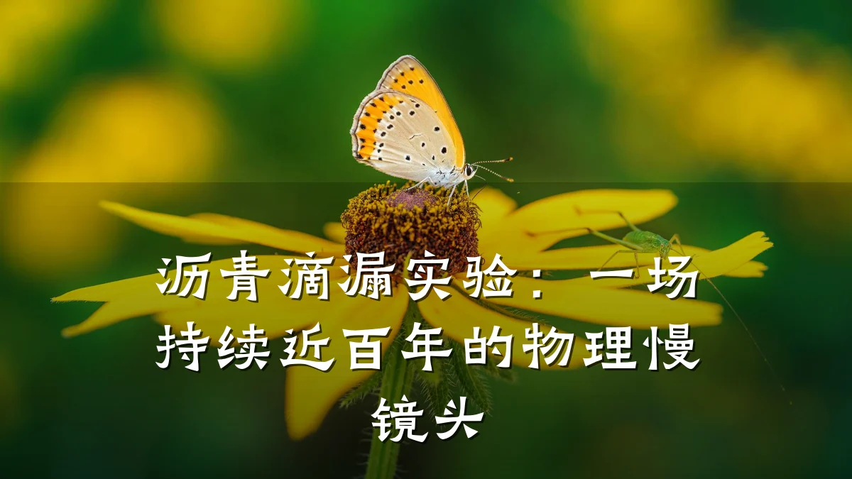 沥青滴漏实验：一场持续近百年的物理慢镜头
