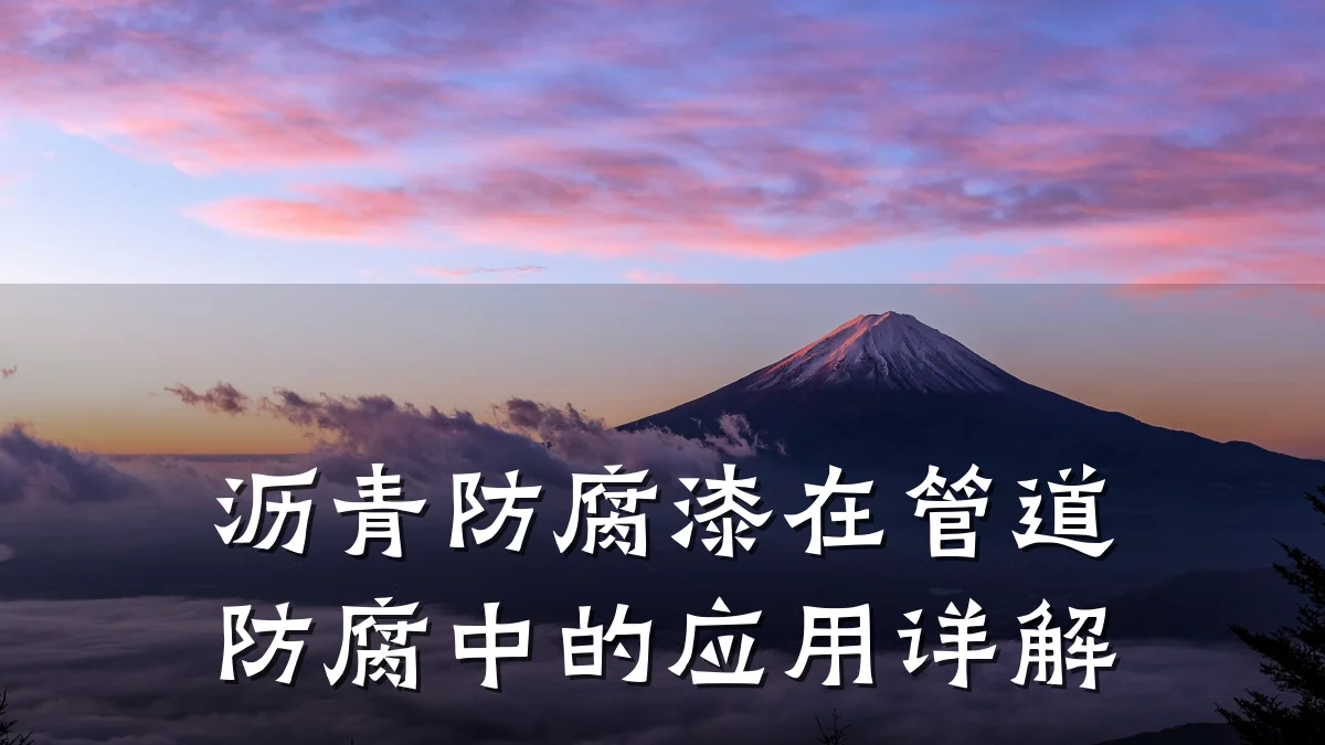 沥青防腐漆在管道防腐中的应用详解