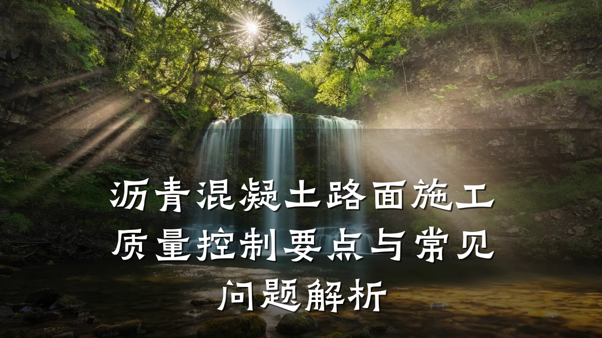 沥青混凝土路面施工质量控制要点与常见问题解析