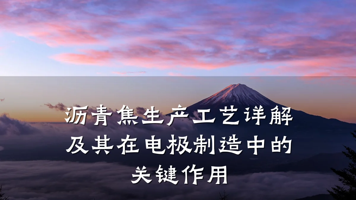 沥青焦生产工艺详解及其在电极制造中的关键作用