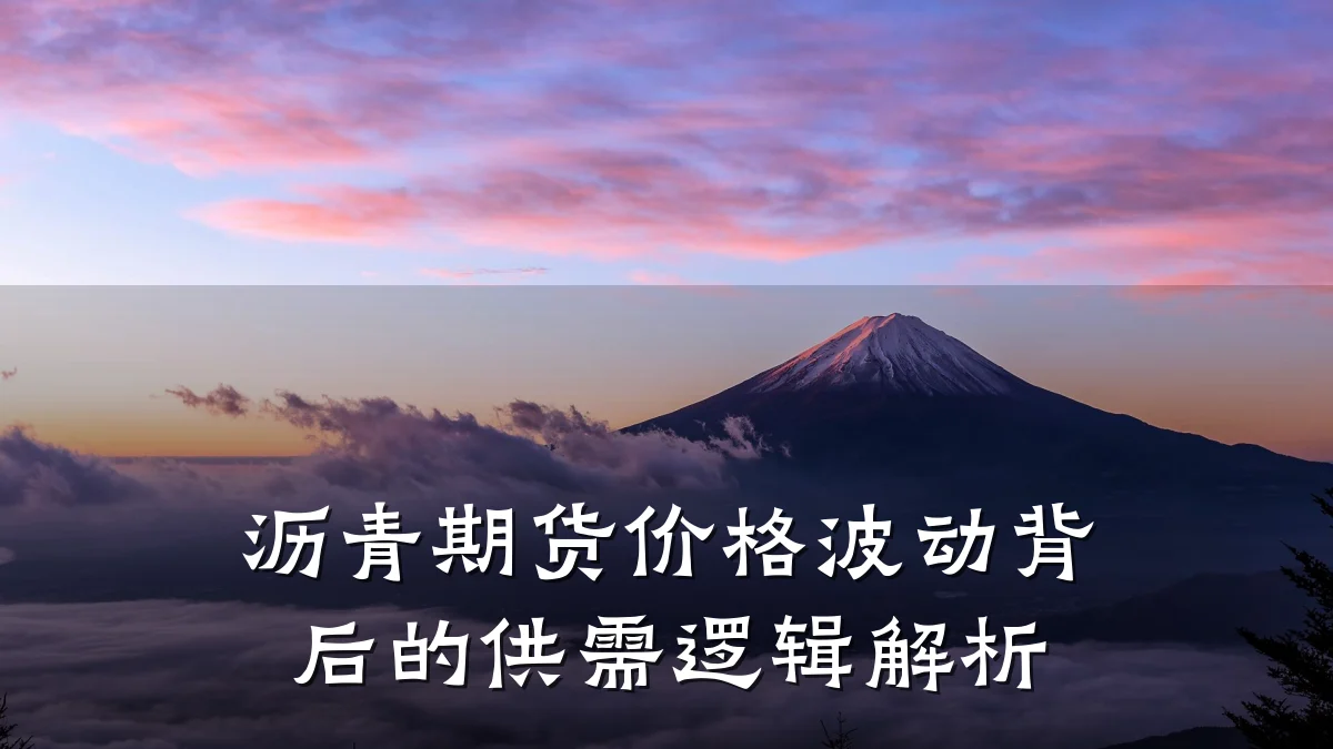 沥青期货价格波动背后的供需逻辑解析