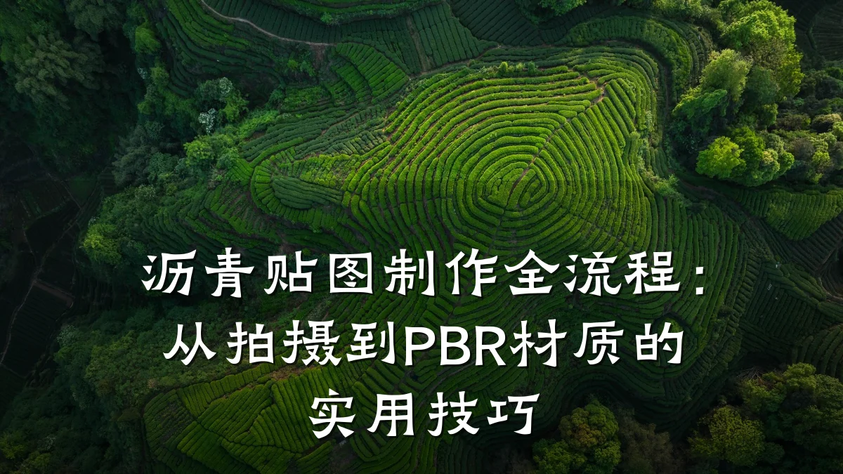 沥青贴图制作全流程：从拍摄到PBR材质的实用技巧