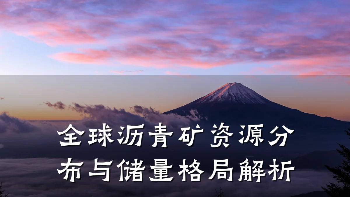 全球沥青矿资源分布与储量格局解析