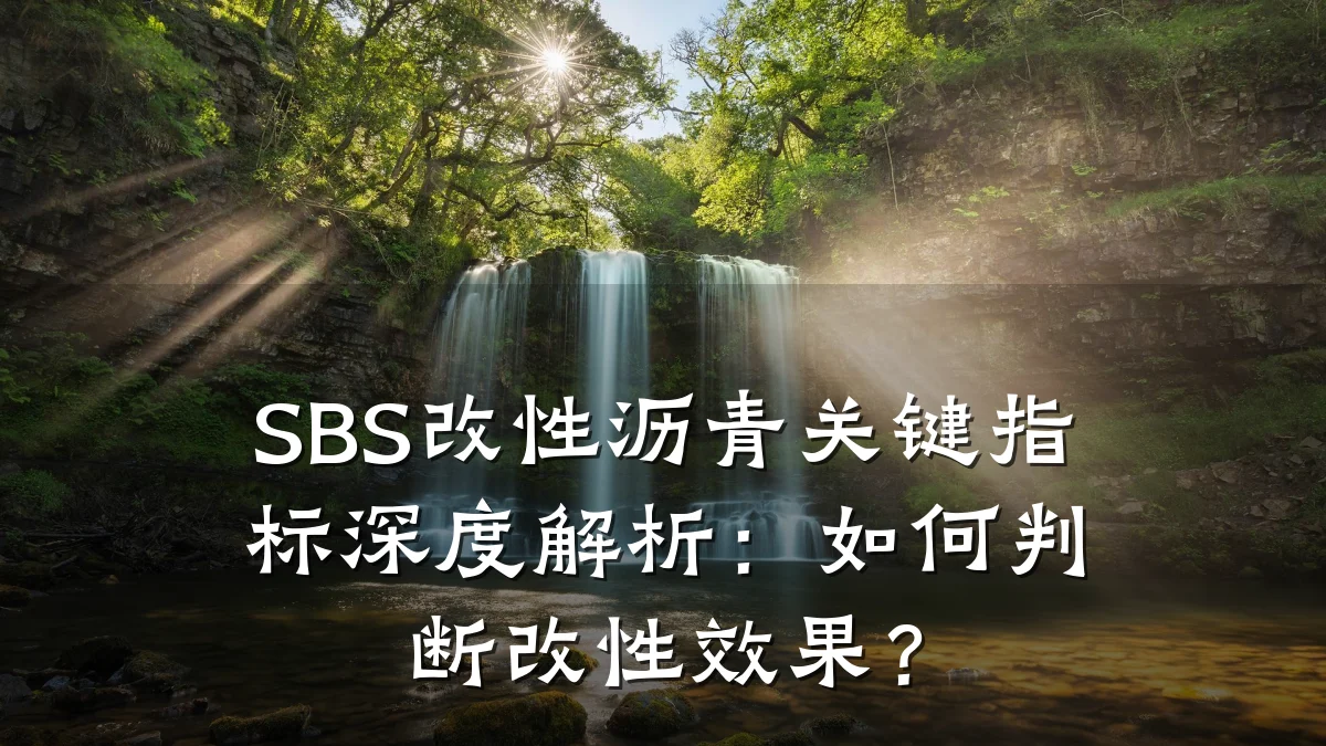 SBS改性沥青关键指标深度解析：如何判断改性效果？