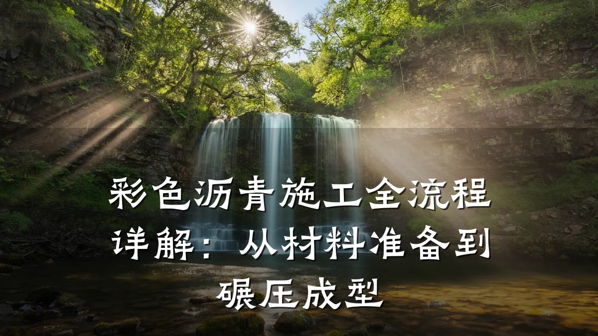 彩色沥青施工全流程详解:从材料准备到碾压成型