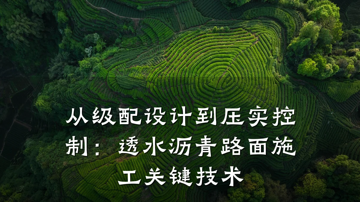 从级配设计到压实控制:透水沥青路面施工关键技术