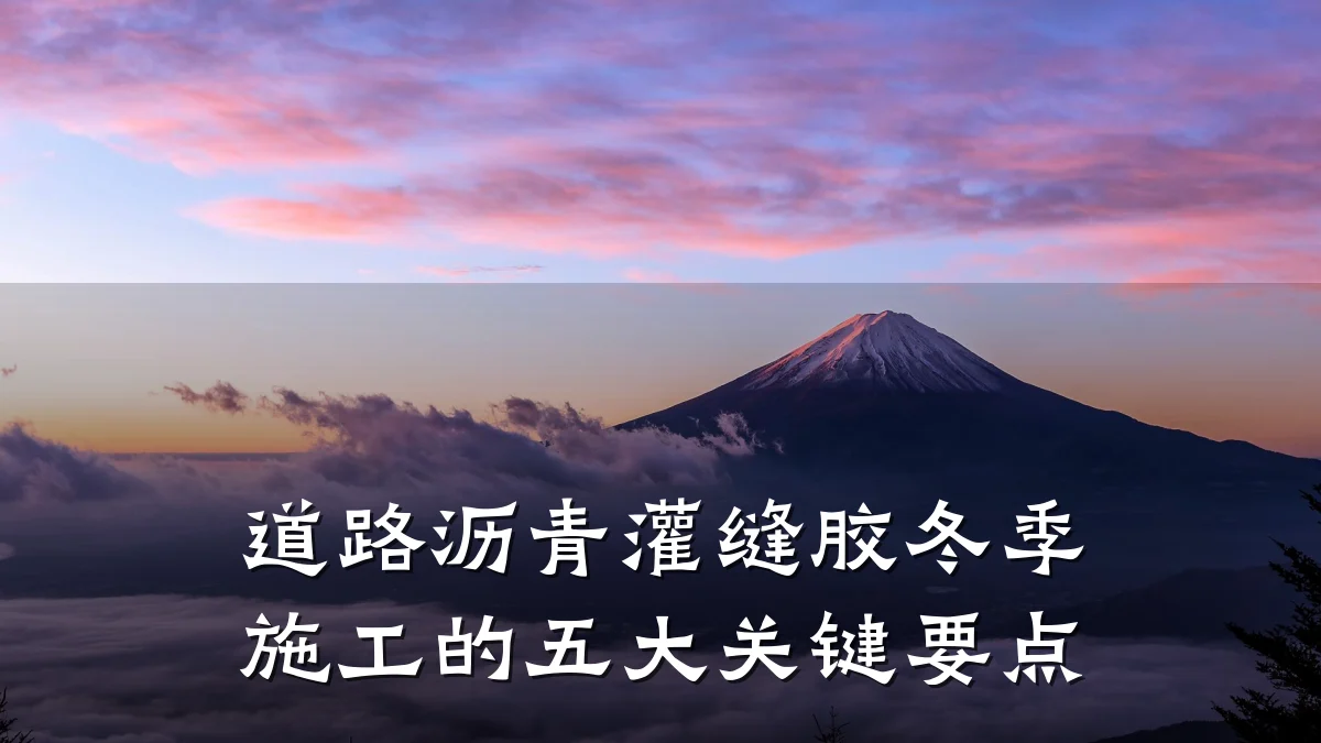 道路沥青灌缝胶冬季施工的五大关键要点