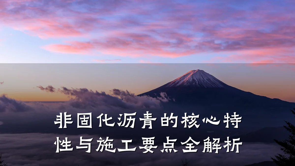 非固化沥青的核心特性与施工要点全解析