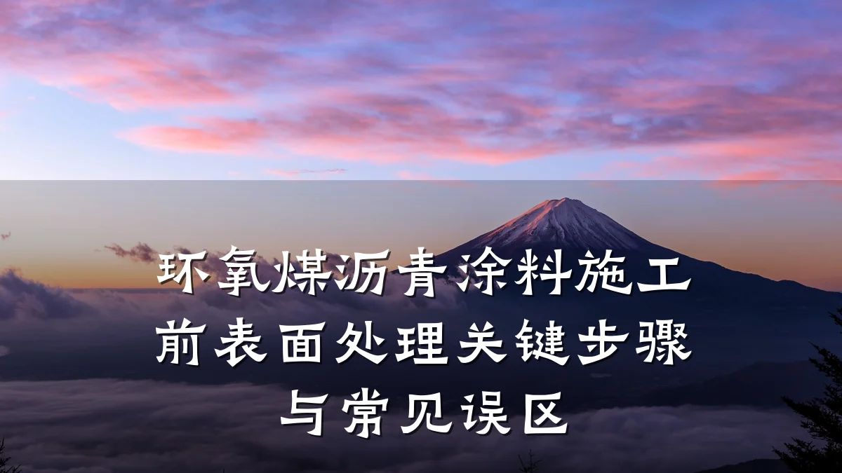 环氧煤沥青涂料施工前表面处理关键步骤与常见误区