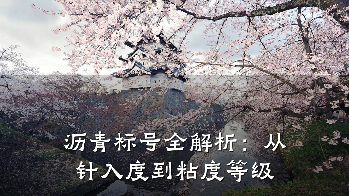 沥青标号全解析:从针入度到粘度等级