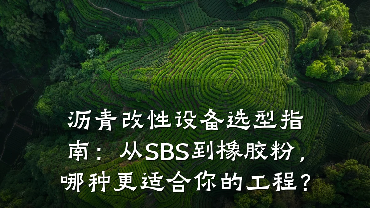 沥青改性设备选型指南：从SBS到橡胶粉，哪种更适合你的工程？