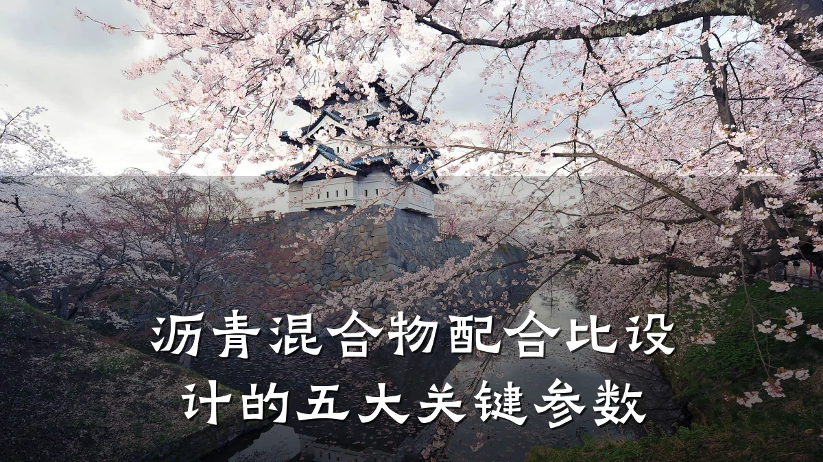 沥青混合物配合比设计的五大关键参数