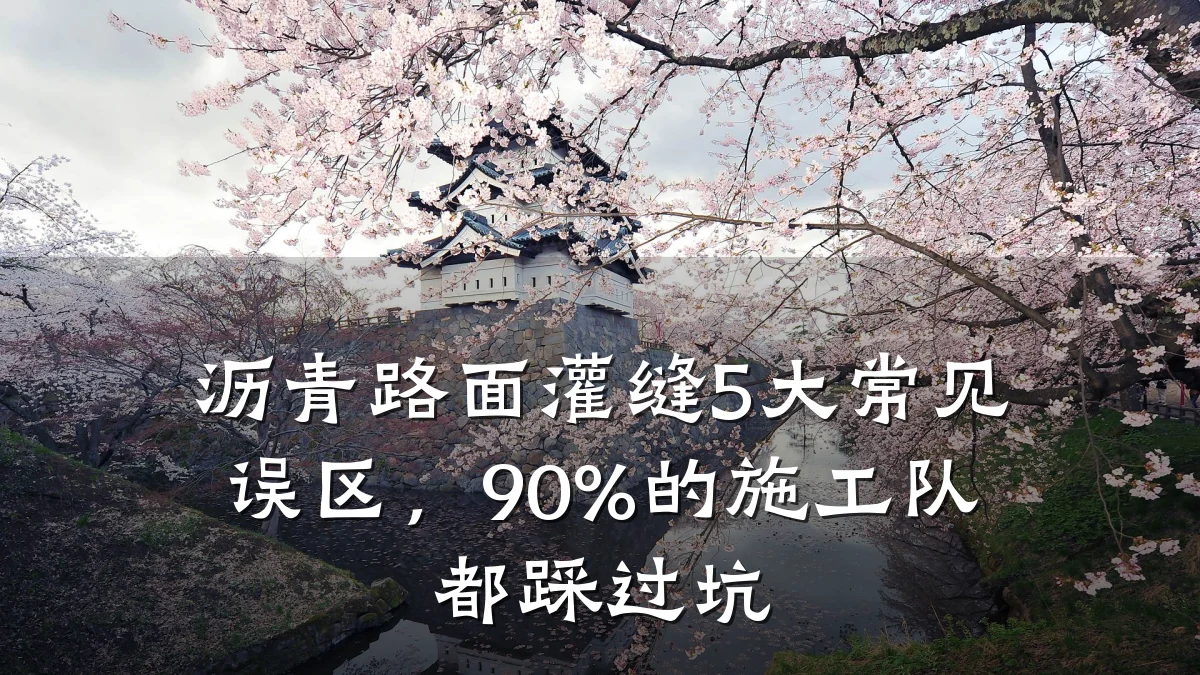沥青路面灌缝5大常见误区，90%的施工队都踩过坑