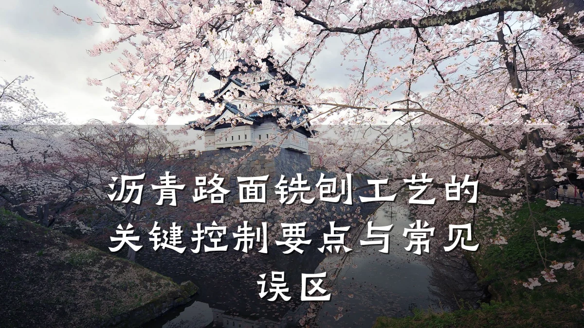沥青路面铣刨工艺的关键控制要点与常见误区