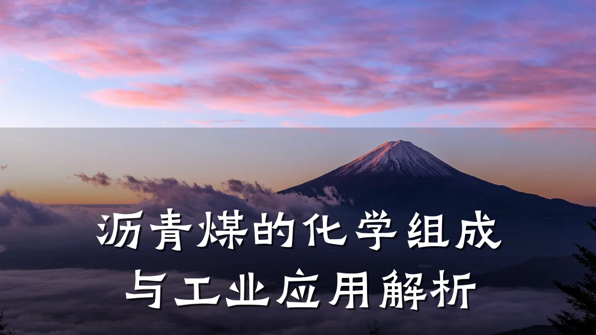 沥青煤的化学组成与工业应用解析