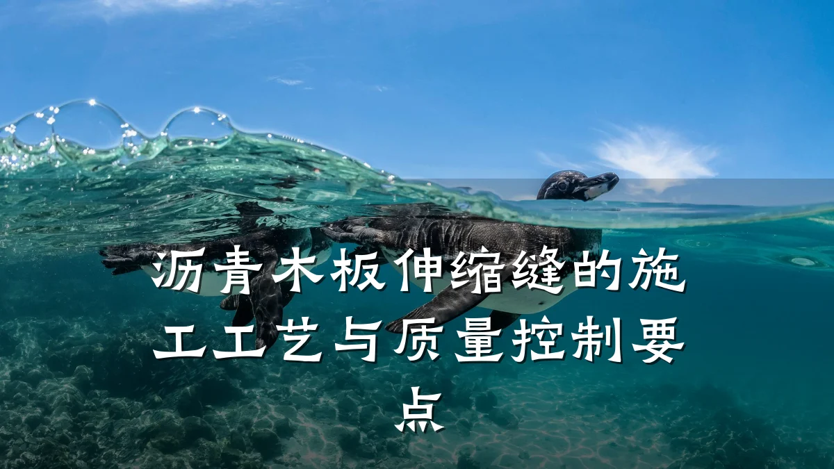 沥青木板伸缩缝的施工工艺与质量控制要点