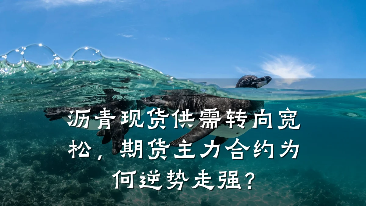 沥青现货供需转向宽松，期货主力合约为何逆势走强？