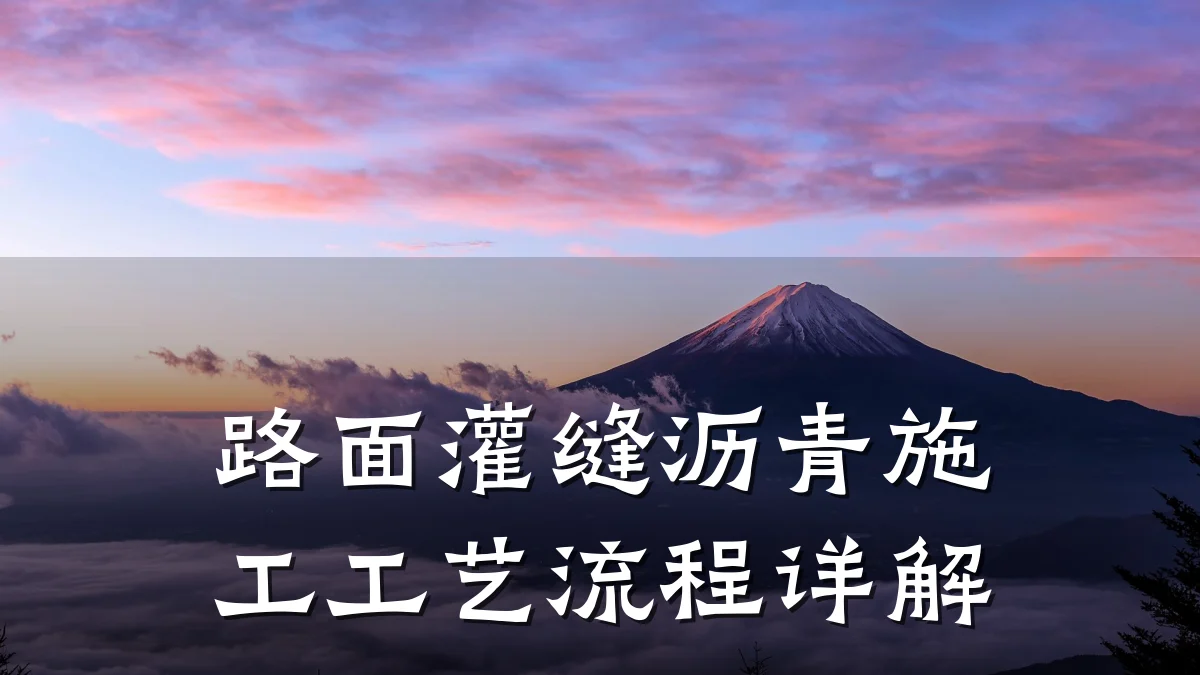 路面灌缝沥青施工工艺流程详解