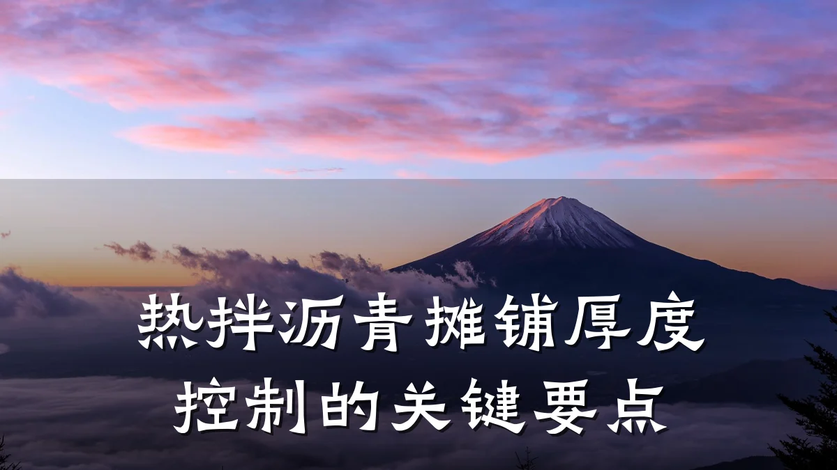 热拌沥青摊铺厚度控制的关键要点
