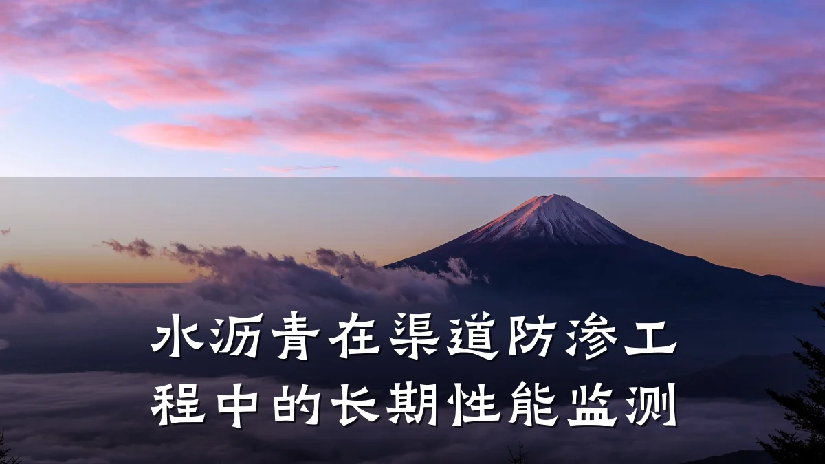 水沥青在渠道防渗工程中的长期性能监测