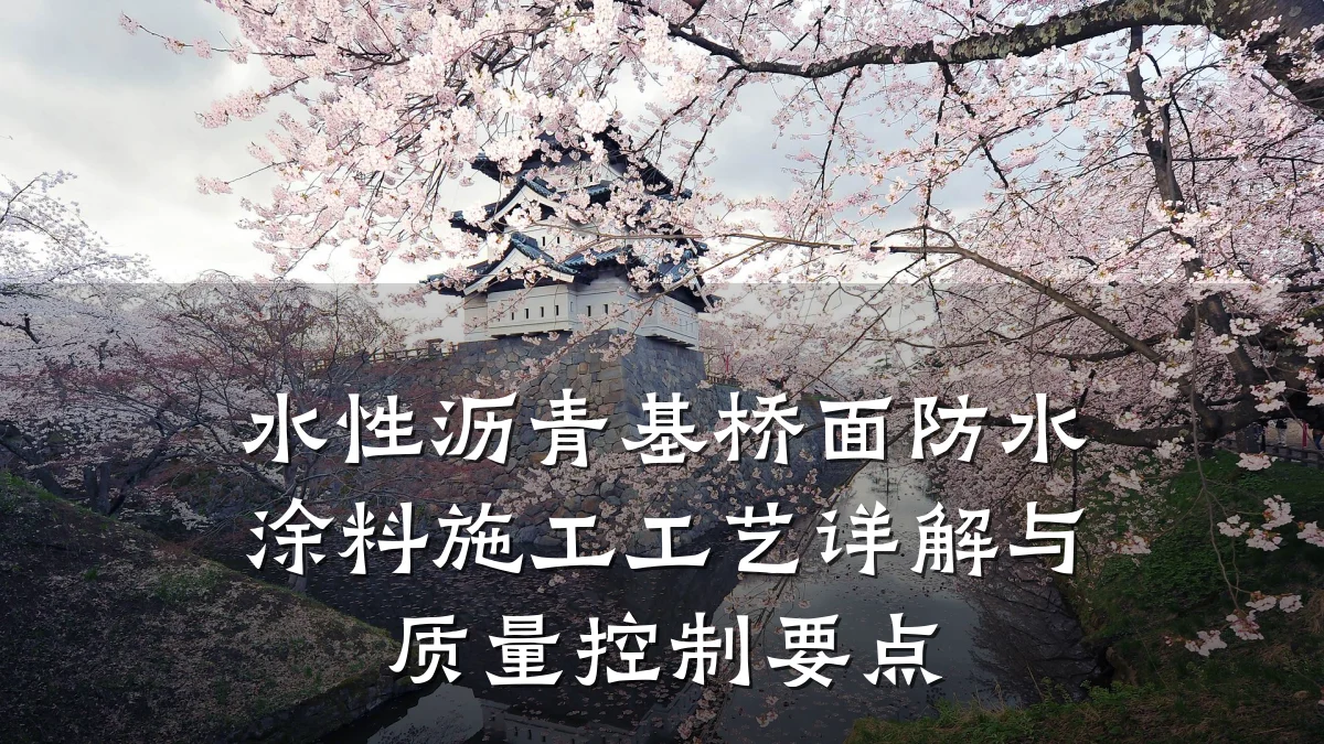 水性沥青基桥面防水涂料施工工艺详解与质量控制要点