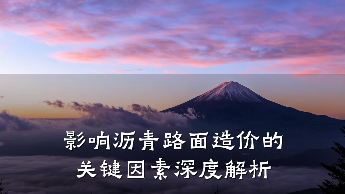 影响沥青路面造价的关键因素深度解析