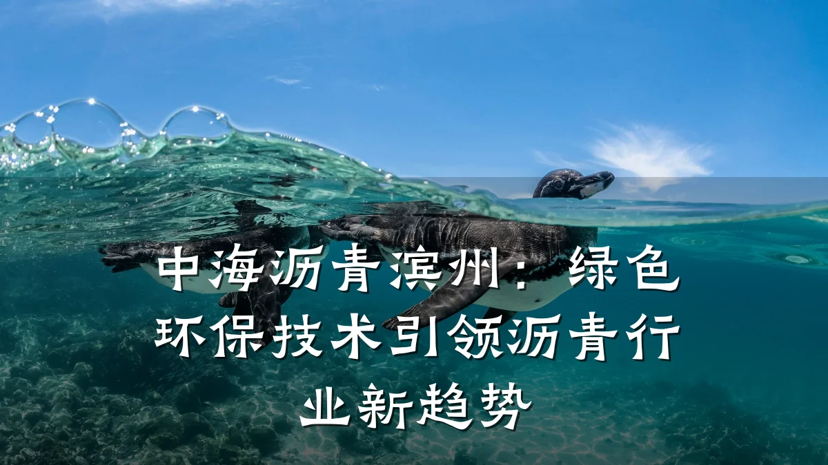 中海沥青滨州:绿色环保技术引领沥青行业新趋势
