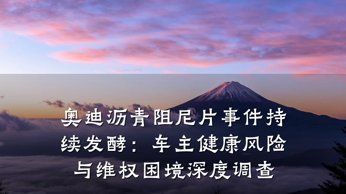 奥迪沥青阻尼片事件持续发酵：车主健康风险与维权困境深度调查