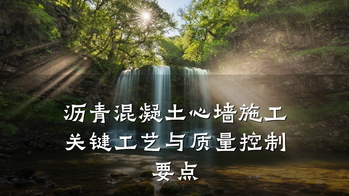 沥青混凝土心墙施工关键工艺与质量控制要点