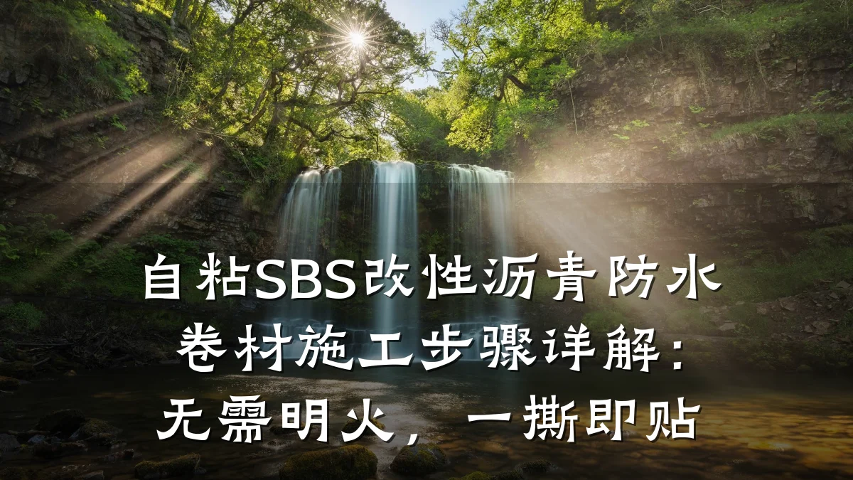 自粘SBS改性沥青防水卷材施工步骤详解：无需明火，一撕即贴