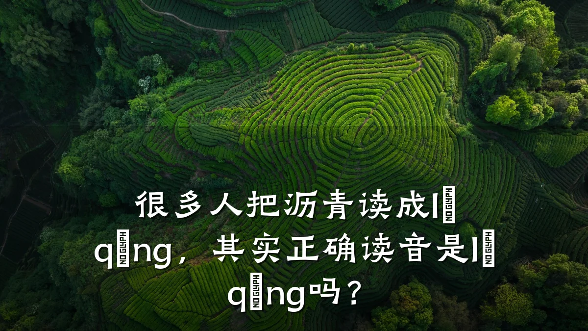 很多人把沥青读成lì qīng，其实正确读音是lì qīng吗？