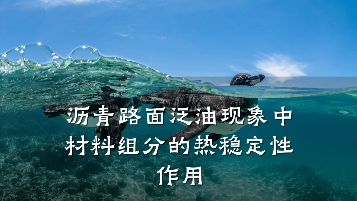 沥青路面泛油现象中材料组分的热稳定性作用