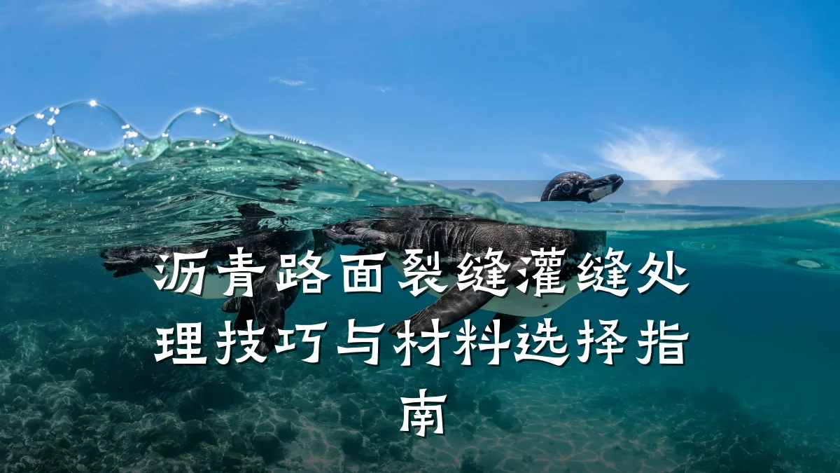 沥青路面裂缝灌缝处理技巧与材料选择指南