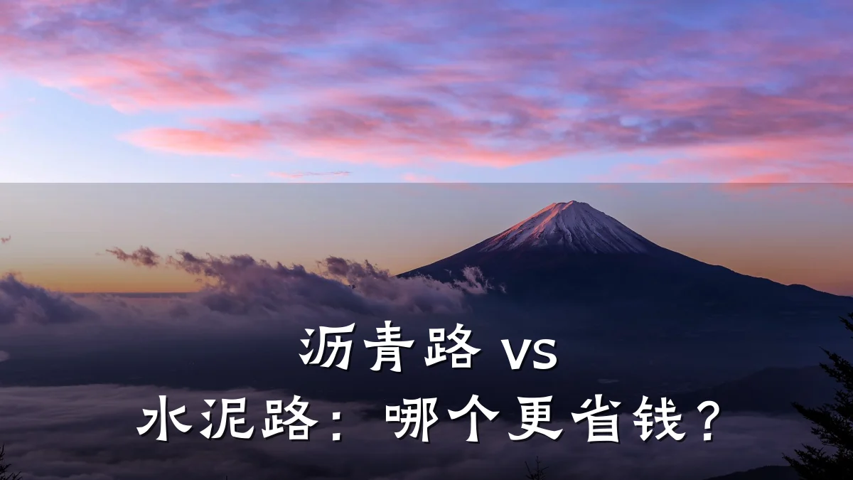 沥青路 vs 水泥路：哪个更省钱？