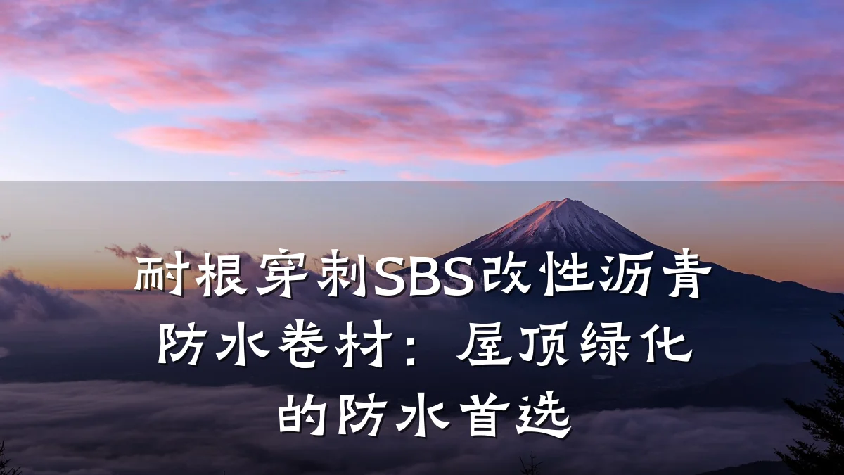 耐根穿刺SBS改性沥青防水卷材：屋顶绿化的防水首选