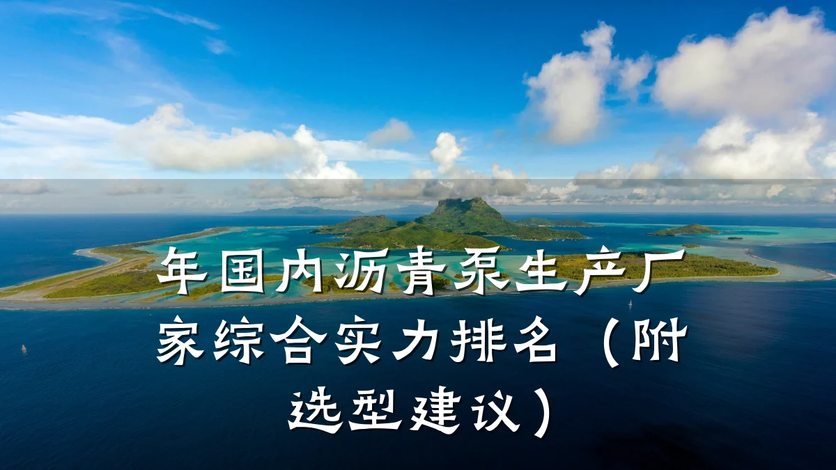 年国内沥青泵生产厂家综合实力排名(附选型建议)