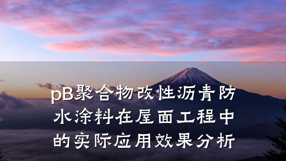 pB聚合物改性沥青防水涂料在屋面工程中的实际应用效果分析