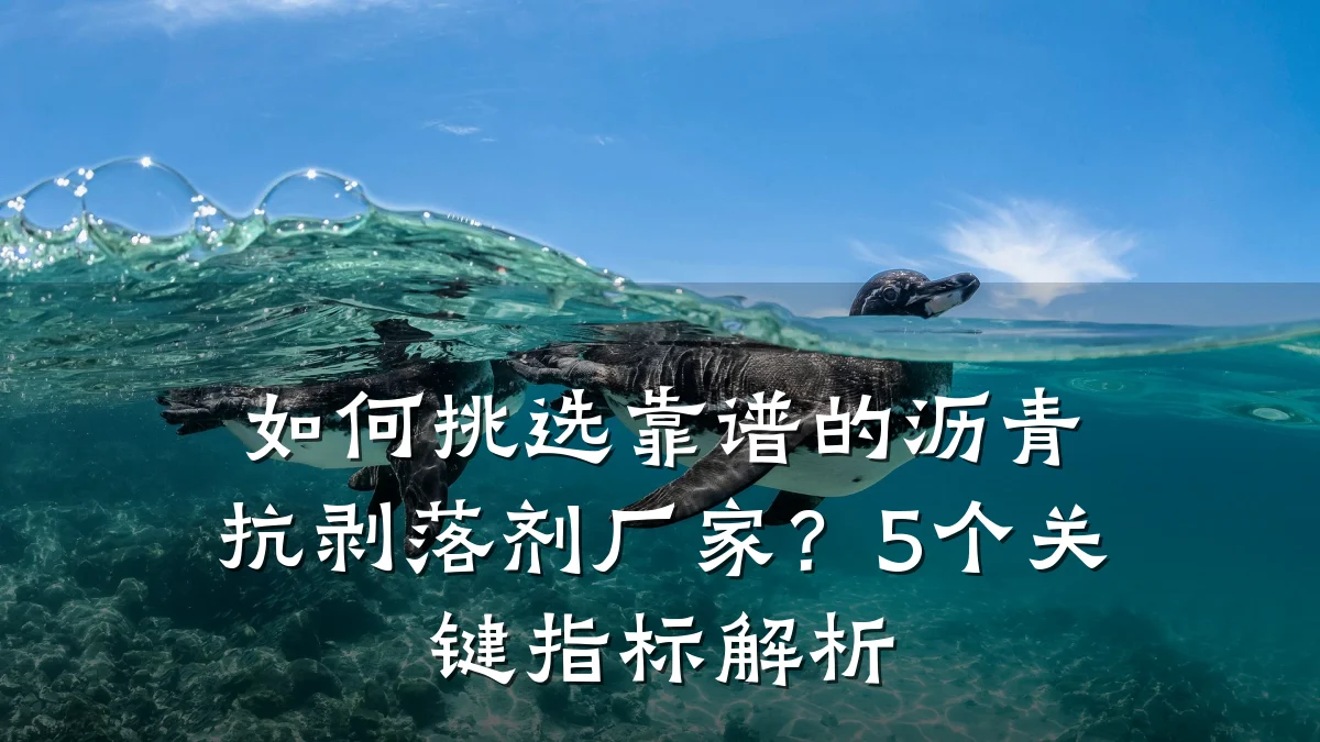 如何挑选靠谱的沥青抗剥落剂厂家？5个关键指标解析