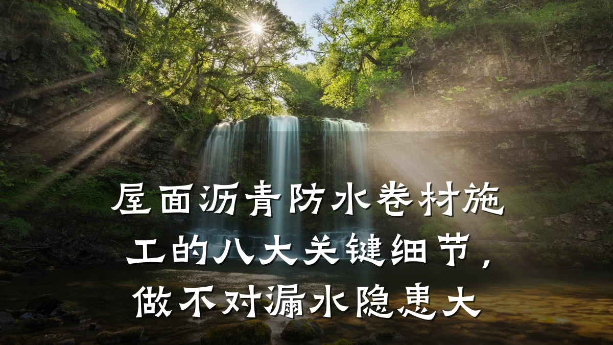 屋面沥青防水卷材施工的八大关键细节，做不对漏水隐患大