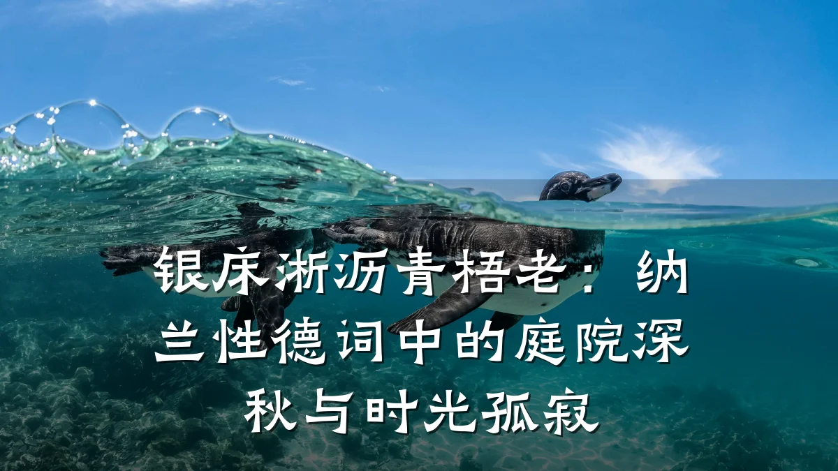 银床淅沥青梧老:纳兰性德词中的庭院深秋与时光孤寂