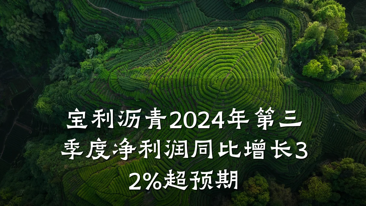 宝利沥青2024年第三季度净利润同比增长32%超预期
