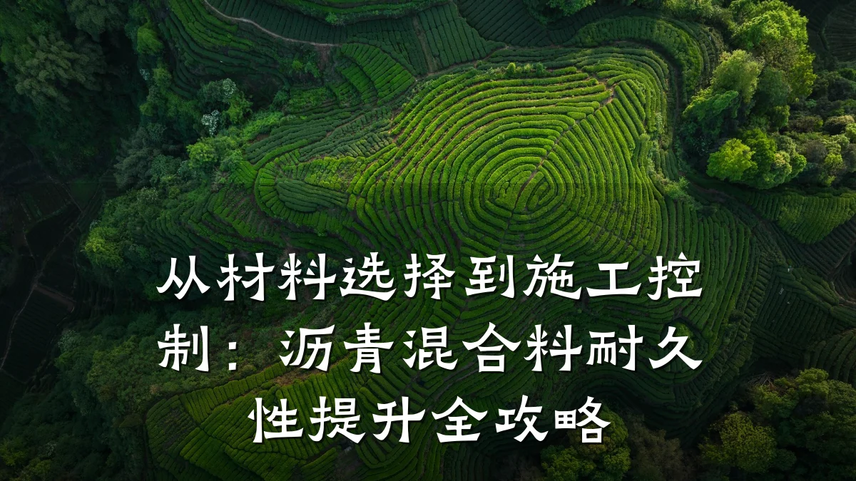 从材料选择到施工控制：沥青混合料耐久性提升全攻略