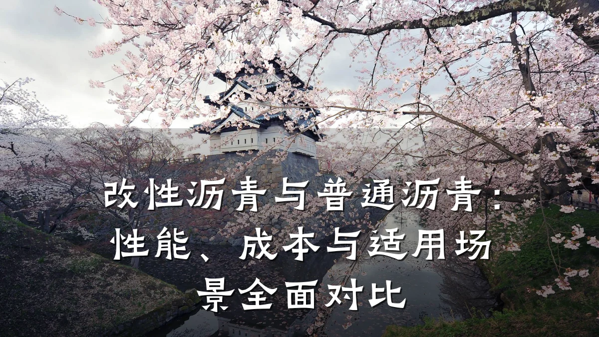 改性沥青与普通沥青:性能、成本与适用场景全面对比