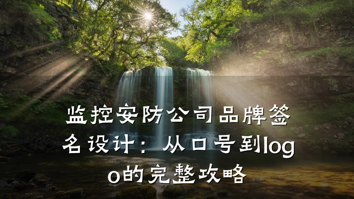 监控安防公司品牌签名设计:从口号到logo的完整攻略