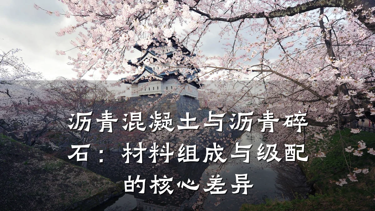沥青混凝土与沥青碎石：材料组成与级配的核心差异