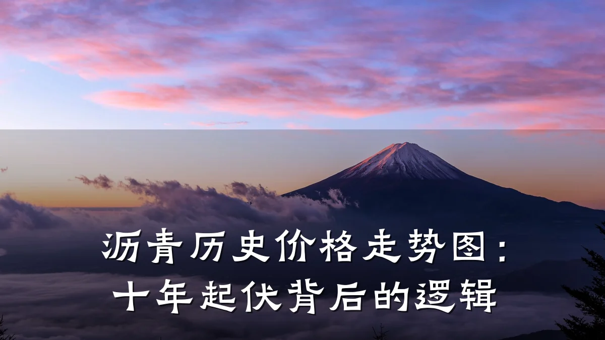沥青历史价格走势图:十年起伏背后的逻辑