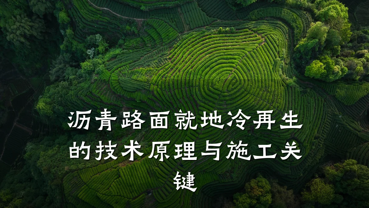沥青路面就地冷再生的技术原理与施工关键